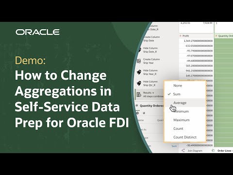 How to Change Aggregations in Self-Service Data Prep for Oracle FDI