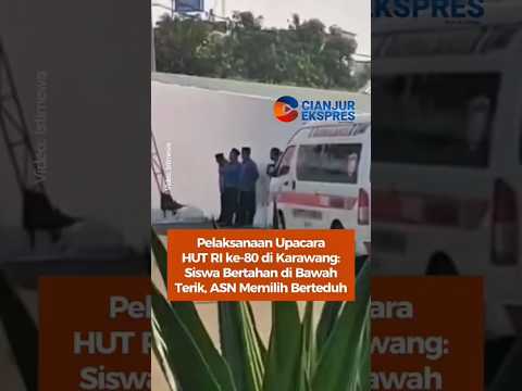 Siswa Bertahan di Bawah Terik, ASN Memilih Berteduh #hutrike80 #siswa #asn #shorts