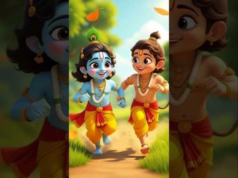 🚩“कृष्ण और हनुमान की दिव्य दौड़ | Krishna Hanuman Story | Bhakti Short Story |#hanuman #krishna
