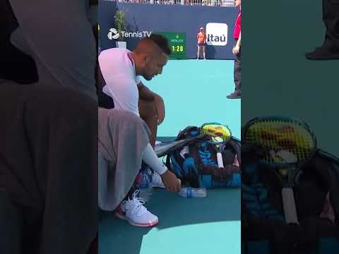 Nick Kyrgios Tries The Bottle Flip Challenge 😅