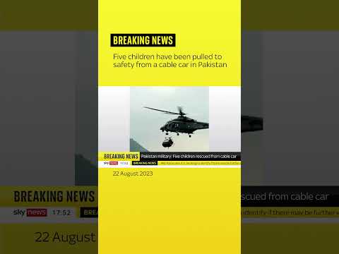 Five children rescued from cable car