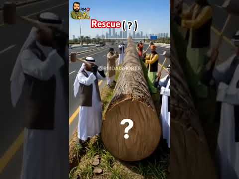 rescue camel from giant log #animals #funny #shorts #shortsfeed #ytshorts #comedyeffect