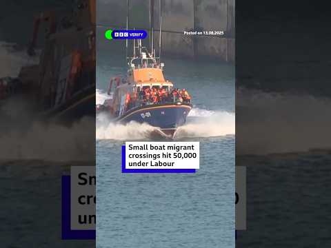 Small boat migrant crossings hit 50,000 under Labour. #UK #BBCNews
