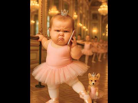 Cute ballerina baby girl Laura 🤗 in the ballet hall is calling #shorts #alomama #cutebaby #balet