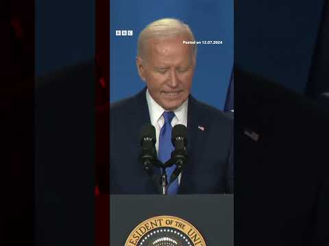 President Joe Biden called Kamala Harris 'Vice President Trump' at a Nato press conference. #Shorts