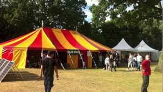 Marquee Hire: Red and Yellow 12x17.5m Bigtop rental in U.K. to hire from Bigtopmania - YouTube