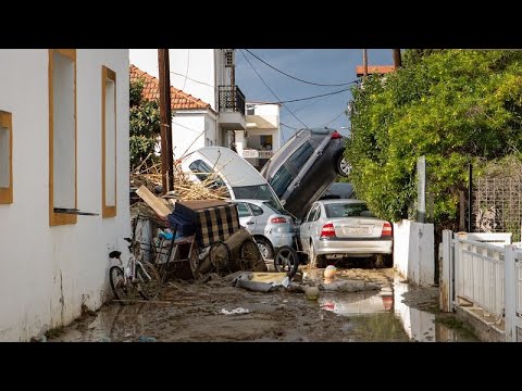 Βιβλική καταστροφή από την «Bora» στη Ρόδο - Επεσε το 75% του όγκου της βροχής στη Βαλένθια