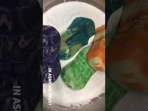 Worn Car Sponges in Thick Paste #shorts #asmrvideo #cleaningmotivation #inasmrwetrust