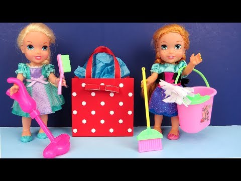 Mother's Day ! Elsa and Anna toddlers - Surprise - Cleaning - Gifts - UCQ00zWTLrgRQJUb8MHQg21A