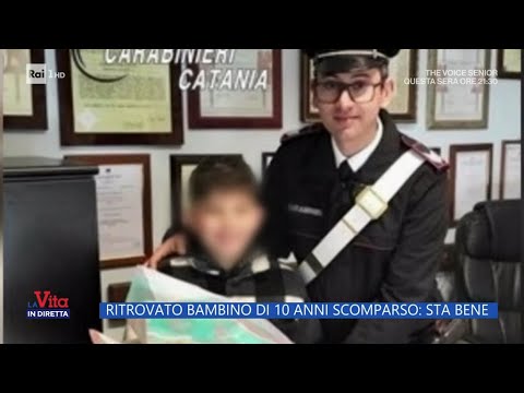 Ritrovato bambino di 10 anni scomparso: sta bene - La Vita in diretta - 15/03/2024