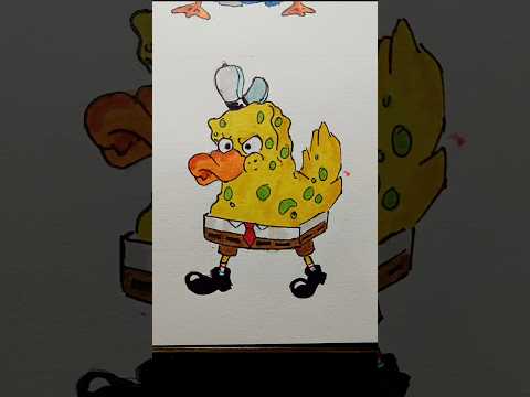 Día 162 | Pato Bob Esponja #dibujo #pato #art #draw #artist #bobesponja #squarepants #duck #memes