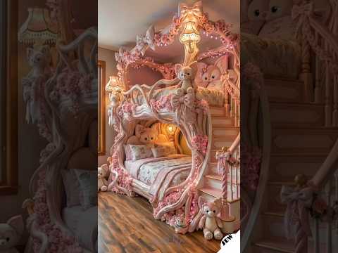 I Designed Two Dream Beds for My Daughters 😍 #interiordesign #renovation #transformation poster