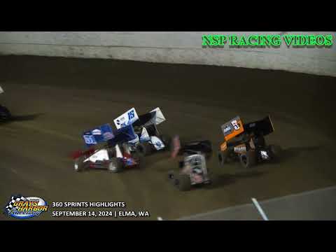 September 14, 2024 360 Sprints Highlights Grays Harbor Raceway - dirt track racing video image