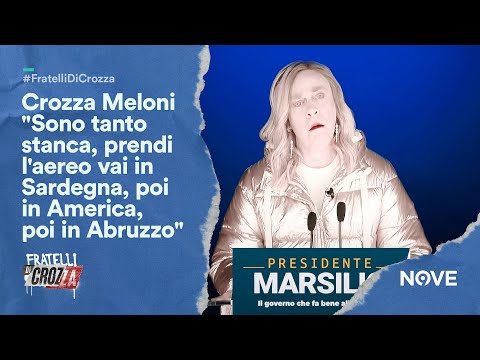 Crozza Meloni "Sono tanto stanca, prendi l'aereo vai in Sardegna, poi in America, poi in Abruzzo"