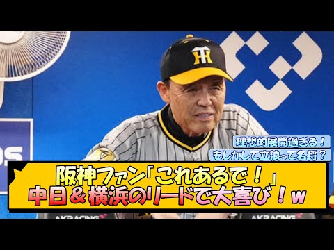 阪神ファン「これあるで！」中日＆横浜のリードで大喜び！w【なんJ/2ch/5ch/ネット 反応 まとめ/阪神タイガース/岡田監督】