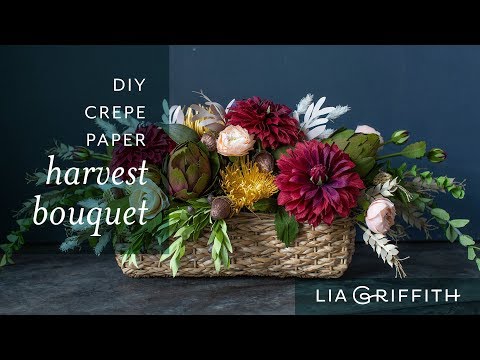 DIY Crepe Paper Harvest Bouquet for Thanksgiving