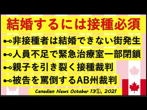 結婚するには接種必須/緊急治療室の閉鎖/親子を引き裂く接種裁判/衝撃のAB州裁判