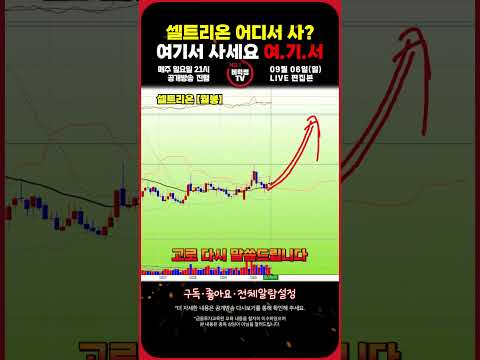 셀트리온 버럭라인 밑에서 매수해라 GS건설