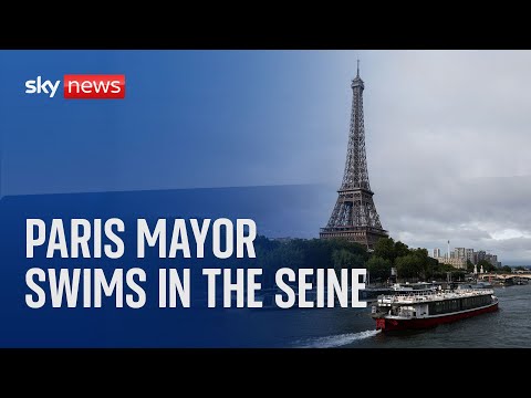 Watch live: Paris Mayor swims in the Seine after criticism of water quality