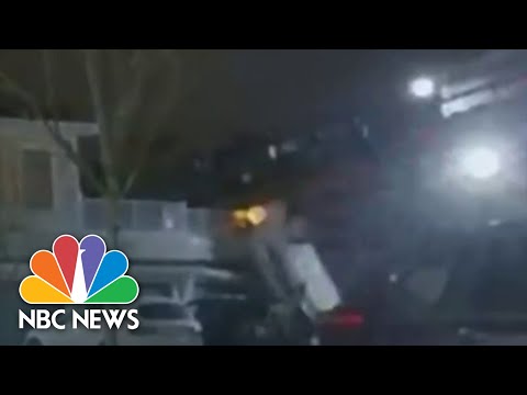 Watch: Stolen car plunges 21 feet as driver tries to evade police