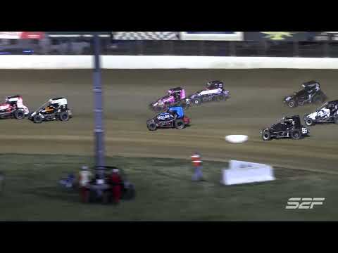 7.1.23 POWRi National &amp; West Midget League Highlights from Lake Ozark Speedway - dirt track racing video image