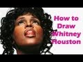 How to draw Whitney Houston Step by Step