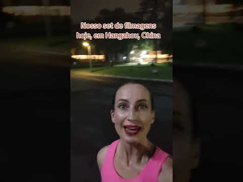 set de filmagens hoje, trabalho em Hangzhou