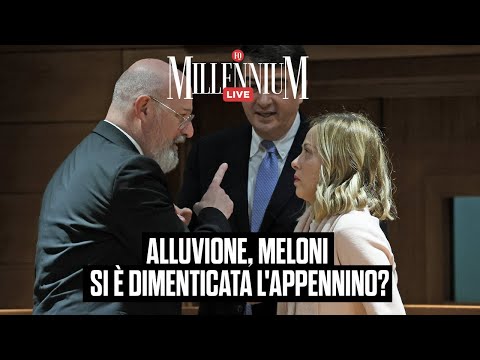 Alluvione, Meloni si è dimenticata l'Appennino? La diretta di Millennium Live