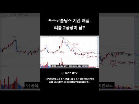 <strong>포스코홀딩스</strong> 기관 매집, 리튬 2공장이 답? #POSCO홀딩스 #shorts