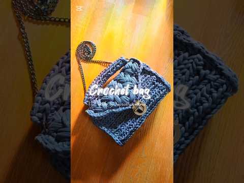 かぎ編みバッグ　#crochet#crochetbag#hoooked#spaghettiyarn #knityarn#編み物#かぎ針編み #かぎ編み#ニットヤーン#Tシャツヤーン