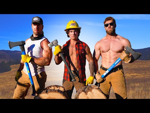 Wood Splitting Competition | JESSE JAMES WEST vs BUFF DUDES