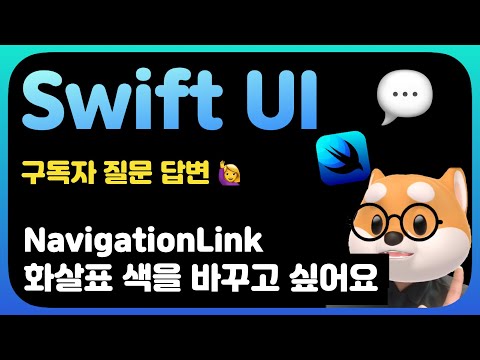 [구독자 질문 답변] 취준생을 위한 스위프트UI 앱만들기 - NavigationLink 화살표 색을 바꾸고 싶어요