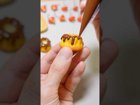 [Real, but UnReal] ミニクグロフの着色＆トッピング作業🍒 Made from clay✨#fakesweets #clayworks #clayart #樹脂粘土 #클레이