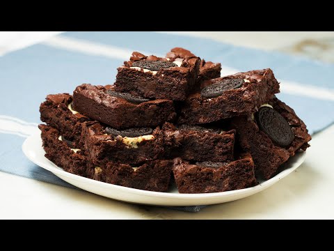 Chocolate Cookie Cheesecake-Stuffed Brownies