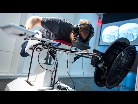Flying the Birdly Virtual Reality Simulator - UCiDJtJKMICpb9B1qf7qjEOA