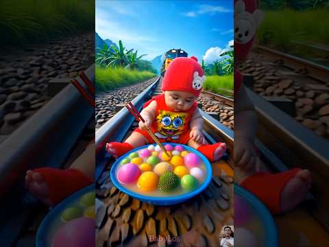 ❤️ Evolution of Baby: Train Attack on Baby for Food Eating #cat #cute #love #shorts BabyLos 97