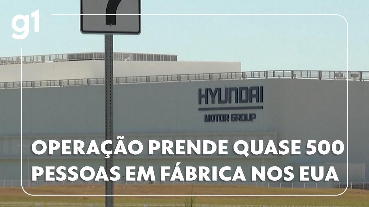 Jornal da Globo: Operação do governo Trump prende quase 500 pessoas em fábrica da Hyundai