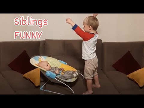 Can He Make Laugh his newborn Baby Sister" - Funny Kids and Baby fails videos