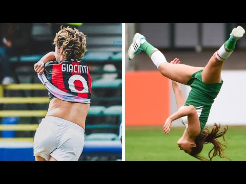 Gol Attıktan Sonra Kadın Futbolcu Formasını Çıkardı !! Bu Gol Sevinçleri Yeşil Sahayı Karıştırdı