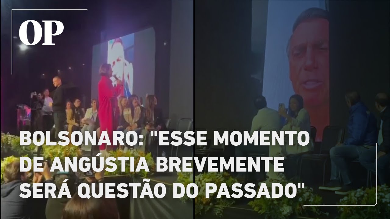 Afastado após recomendação médica Bolsonaro participa por vídeo de evento comandado por Michelle