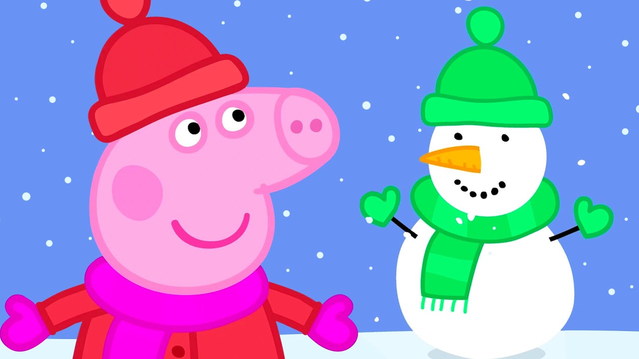 Peppa Pig Builds A Snowman For Christmas 🐷 ☃️ Peppa Pig Official Channel 4K Family Kids Cartoons