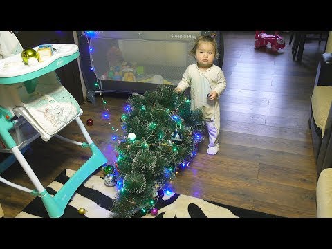 Funny Baby's First Christmas Tree Fail - Cute Baby vs New Year Tree - 2018