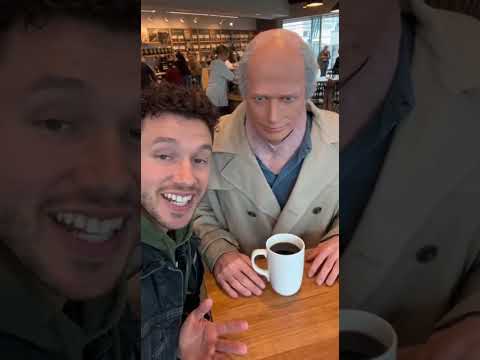 I Gave My Robot Friend Coffee for the First Time... and He Malfunctioned! 😂 #aivideo #funny #sora