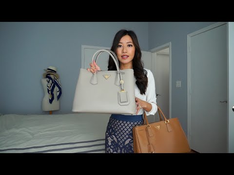 Prada Saffiano tote review: Cuir double bag vs. Lux double zip purse comparison