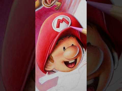 Baby Mario🍄💫 #art #drawing #supermario #supermariogalaxy #yoshi #coloredpencils