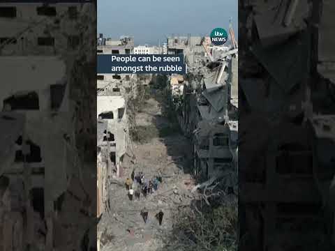 New drone footage shows destruction in Gaza #itvnews #palestine #israel