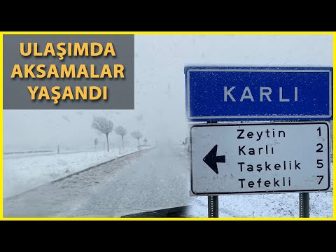 Samsun-Sinop Karayolunda Kar Yağışı ve Buzlanma