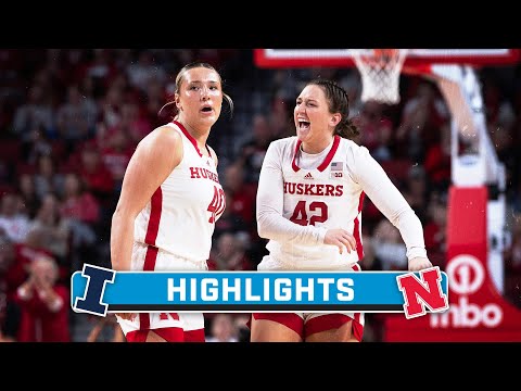 Illinois at Nebraska | Highlights Big Ten Women's Basketball | Jan. 11 ...