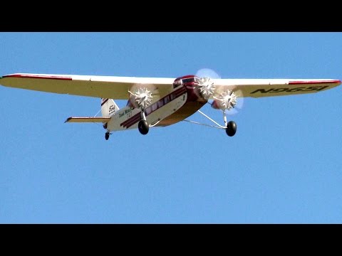 Giant Home Built RC Ford Trimotor Super Scale Airplane - UCLLKGiw9zclsM7QMg6F_00g