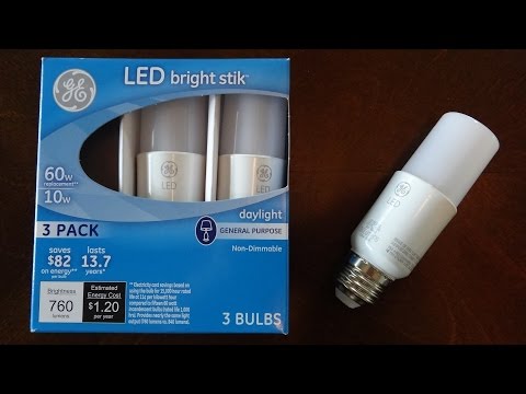 GE Bright Stik Daylight 10watt LED Light Bulbs - UChmokYlP8OGQuCweupBznDg